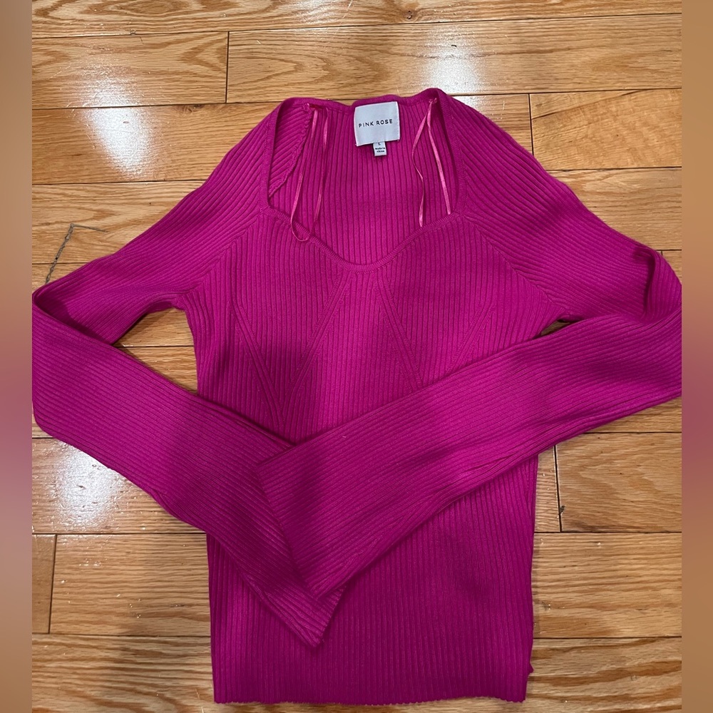 Hot pink sweater top
